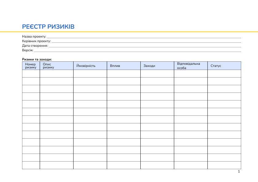 Реєстр ризиків